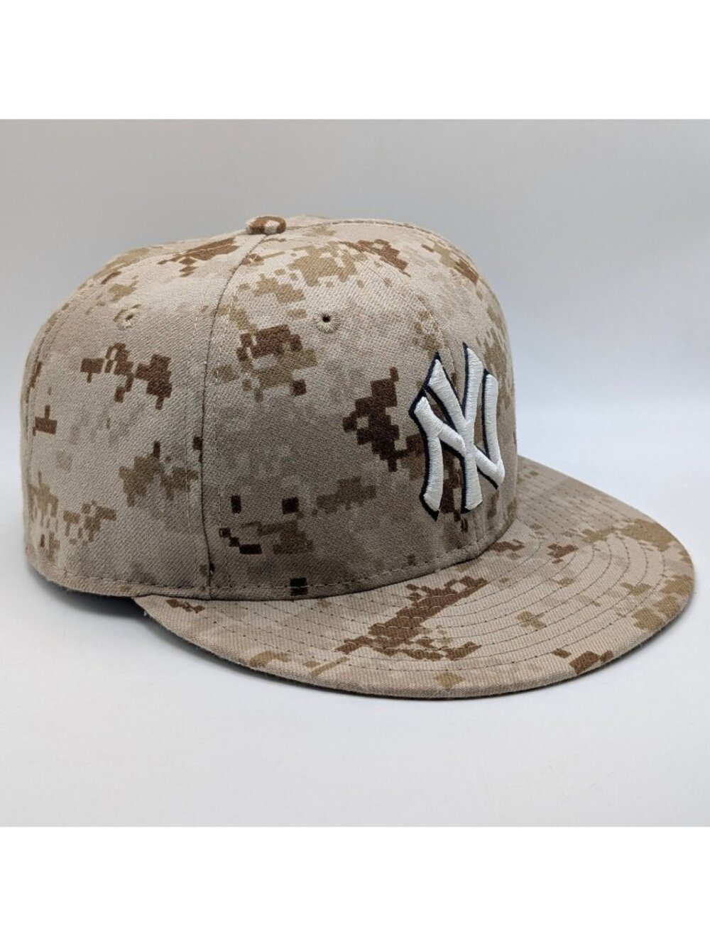 New York Yankees Hat Size 7 1/2 USMC Digi Camo New Era 59Fifty Fitted Baseball